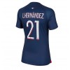 Paris Saint-Germain Lucas Hernandez #21 Hjemmedrakt Kvinner 2023-24 Kortermet